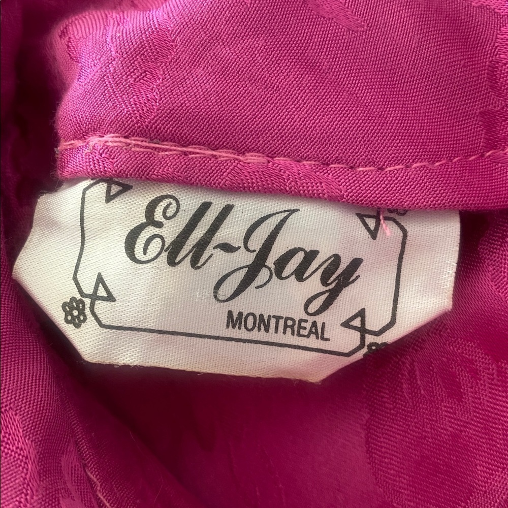 Ell-Jay of Montreal Vintage 1980’s midi Length Pink Rayon Dress Size Small - Picture 14 of 17